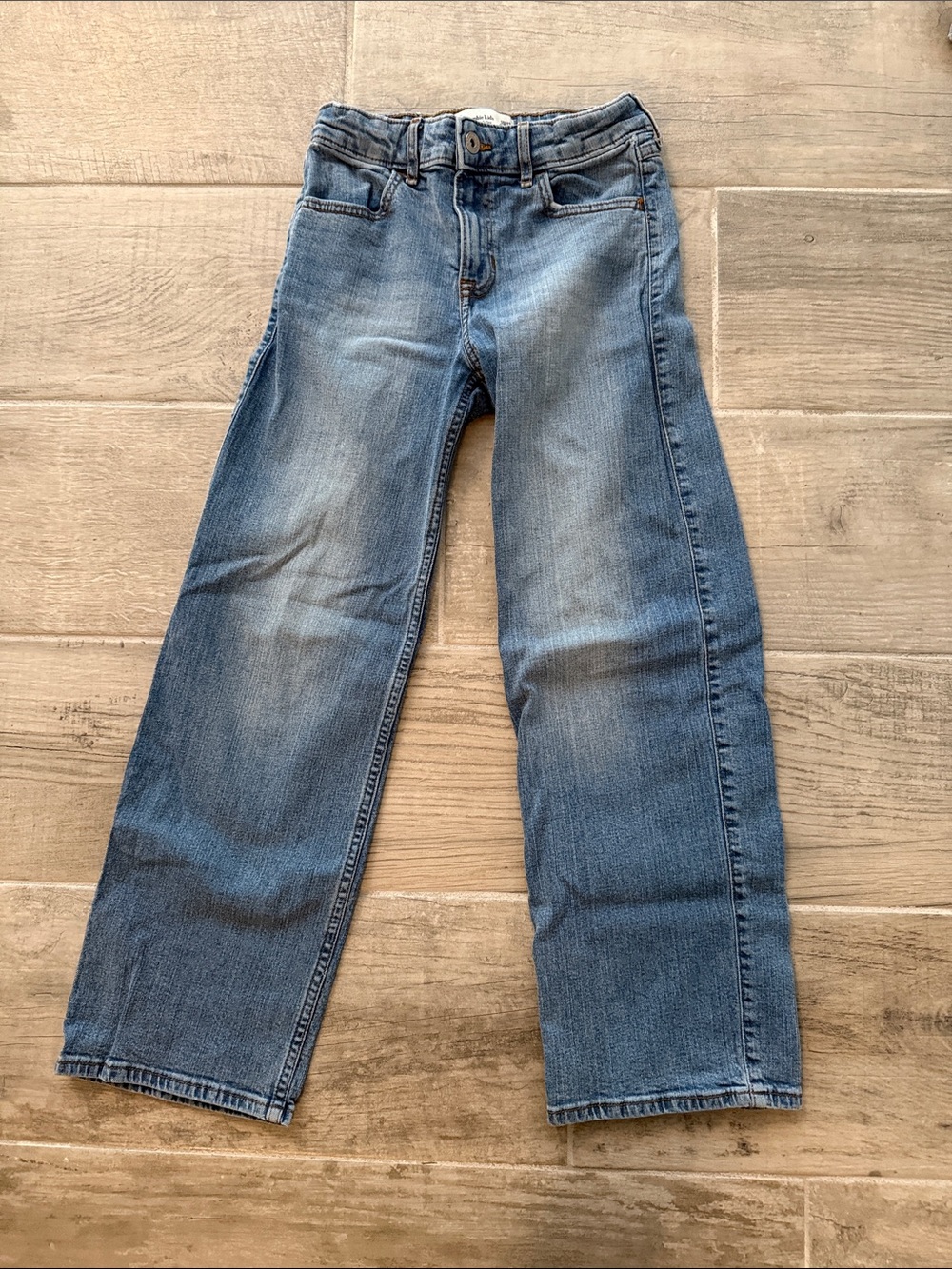 abercrombie kids Light Blue Straight-Leg Jeans